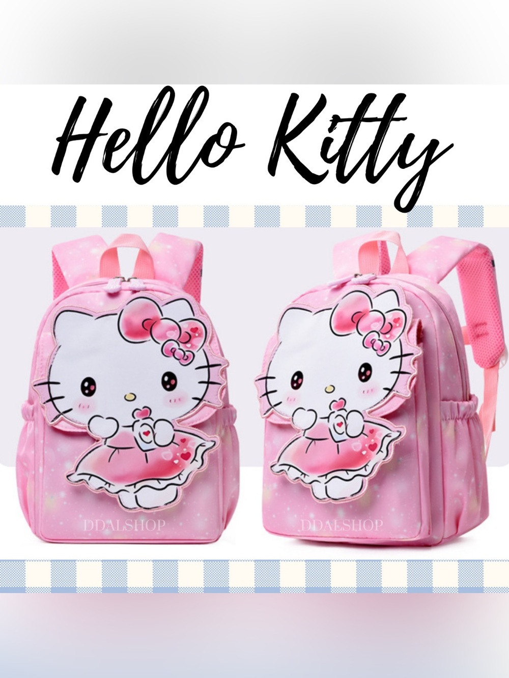 New Kawaii Pink hello Kitty Backpack School Bag (29×21×10cm)  cute bag / purse